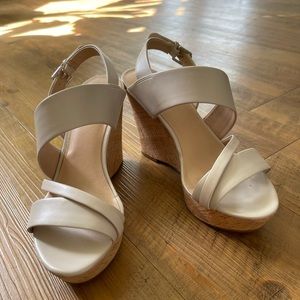 Franco Sarto Nude Wedges